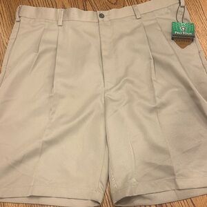 Men's Bamboo Tan Flat Front Shorts